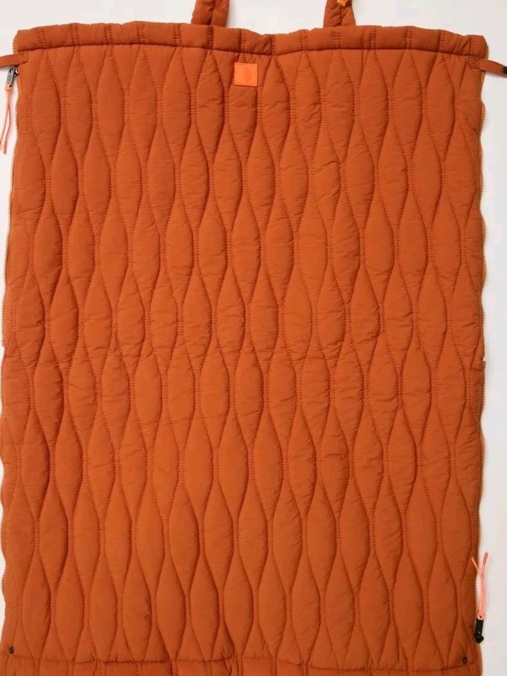 Free People Quilted Fold Out Blanket Tote Bag Rust Orange - New - Picture 4 of 4
